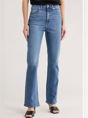 rag & bone Mid Wash High-Rise Bootcut Jeans